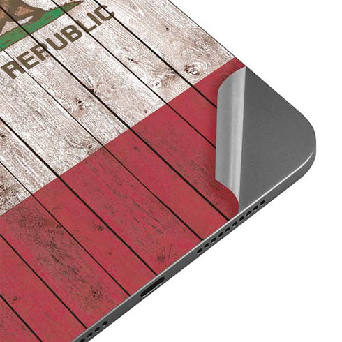 California Flag Dark Wood Apple iPad Mini Skin