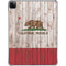 California Flag Dark Wood iPad Pro 11in (2024) Clear Case