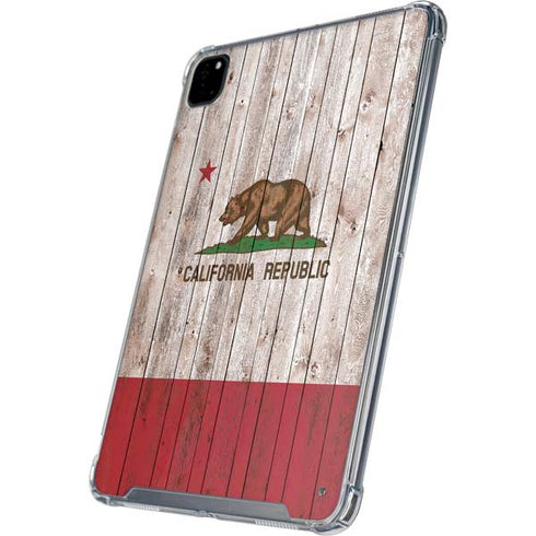 California Flag Dark Wood iPad Cases