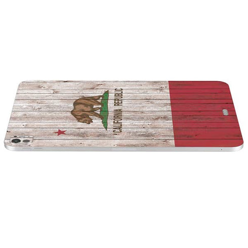 California Flag Dark Wood iPad Pro 13in M4 (2024) Skin