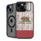 California Flag Dark Wood iPhone 14 Kickstand Case