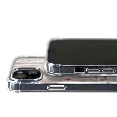 California Flag Dark Wood iPhone 14 MagSafe Case