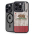 California Flag Dark Wood iPhone 14 Pro Max Kickstand Case