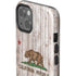California Flag Dark Wood iPhone 15 Impact Case