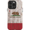 California Flag Dark Wood iPhone 15 Pro Impact Case