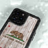 California Flag Dark Wood iPhone 15 Pro Waterproof Case