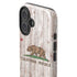 California Flag Dark Wood iPhone 16 Impact Case
