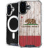 California Flag Dark Wood iPhone 16 MagSafe Case