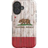 California Flag Dark Wood iPhone 16 Magsafe Impact Case