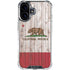 California Flag Dark Wood iPhone 16 Plus Clear Case