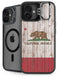 California Flag Dark Wood iPhone 16 Plus Kickstand Case