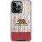 California Flag Dark Wood iPhone 16 Pro Clear Case