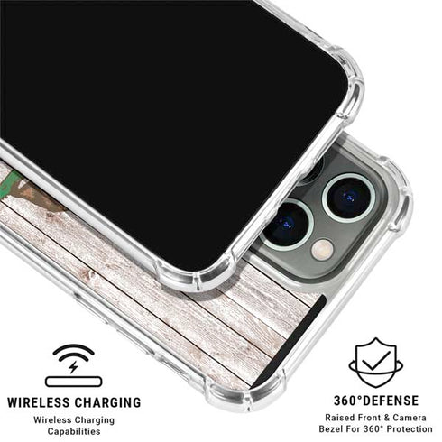 California Flag Dark Wood iPhone 16 Pro Clear Case