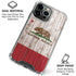 California Flag Dark Wood iPhone 16 Pro Clear Case