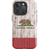 California Flag Dark Wood iPhone 16 Pro Impact Case