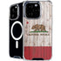 California Flag Dark Wood iPhone 16 Pro MagSafe Case