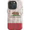 California Flag Dark Wood iPhone 16 Pro Max Impact Case