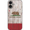 California Flag Dark Wood iPhone 16 Skin