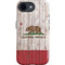 California Flag Dark Wood iPhone 16e Impact Case