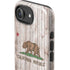 California Flag Dark Wood iPhone 16e Impact Case