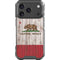 California Flag Dark Wood iPhone 18 Pro Clear Case