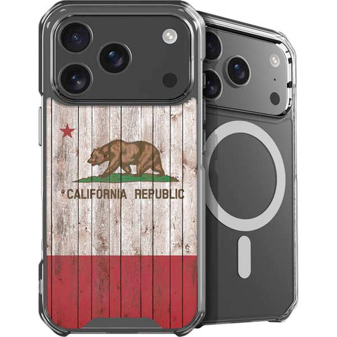 California Flag Dark Wood iPhone 18 Pro Max MagSafe Case