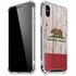 California Flag Dark Wood iPhone X/XS Clear Case
