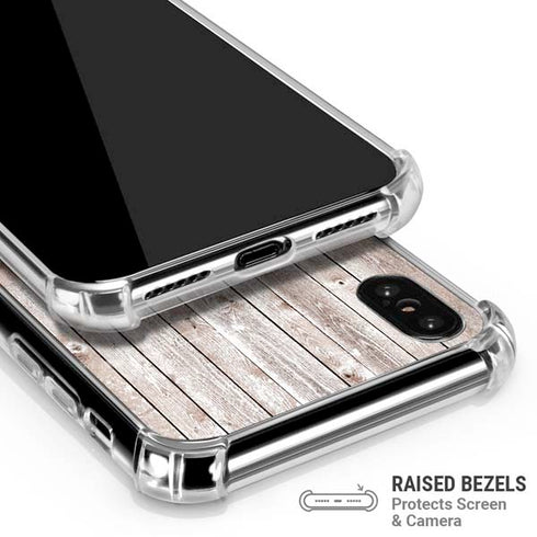 California Flag Dark Wood iPhone X/XS Clear Case