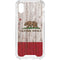 California Flag Dark Wood iPhone XS Clear Case