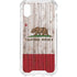 California Flag Dark Wood iPhone XS Clear Case