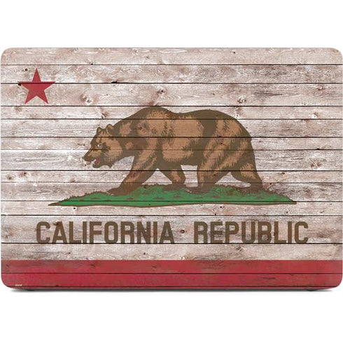 California Flag Dark Wood Apple MacBook Air Skin