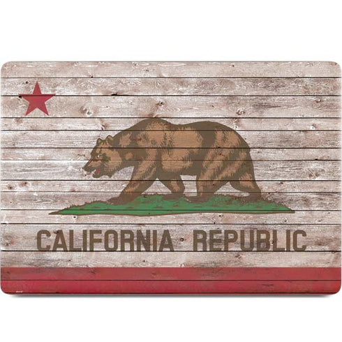California Flag Dark Wood MacBook Skins