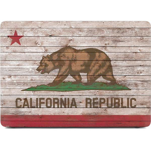 California Flag Dark Wood Apple MacBook Pro 16-inch Skin