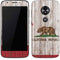 California Flag Dark Wood Moto E5 Play Skin