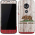 California Flag Dark Wood Moto E5 Play Skin