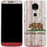 California Flag Dark Wood Moto E5 Plus Skin