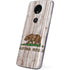 California Flag Dark Wood Moto E5 Plus Skin