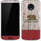 California Flag Dark Wood Moto G6 Skin