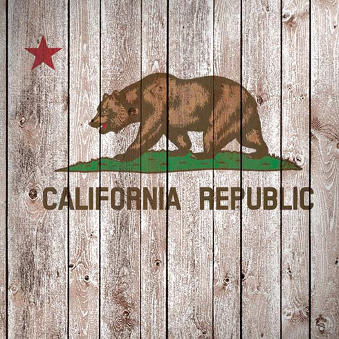 California Flag Dark Wood Moto G6 Skin