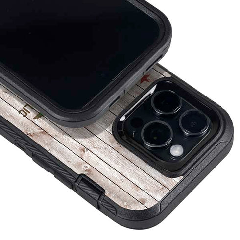 California Flag Dark Wood Otterbox Defender iPhone Skin