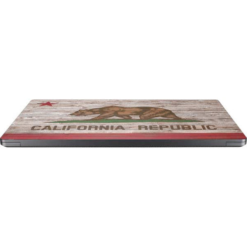 California Flag Dark Wood Surface Laptop 7 15in Skin