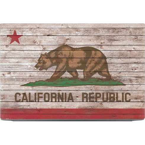California Flag Dark Wood Dell XPS Skin