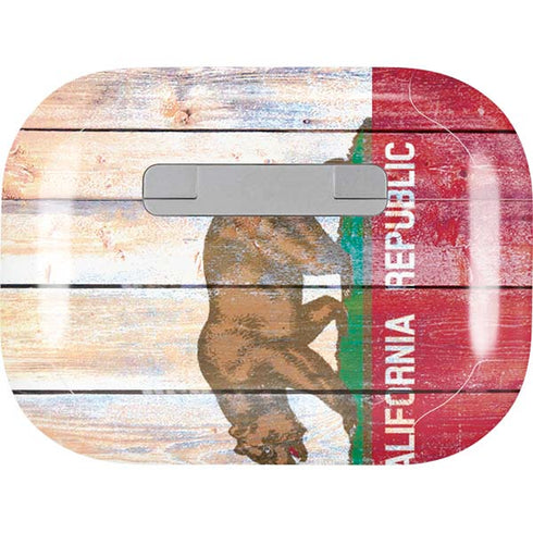 California Flag Light Wood AirPods Skins