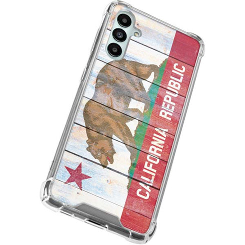 California Flag Light Wood Gabb Phone 4 Clear Case