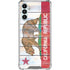 California Flag Light Wood Galaxy A13 5G Clear Case