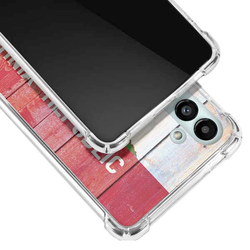 California Flag Light Wood Galaxy A13 5G Clear Case