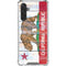California Flag Light Wood Galaxy A17 Clear Case
