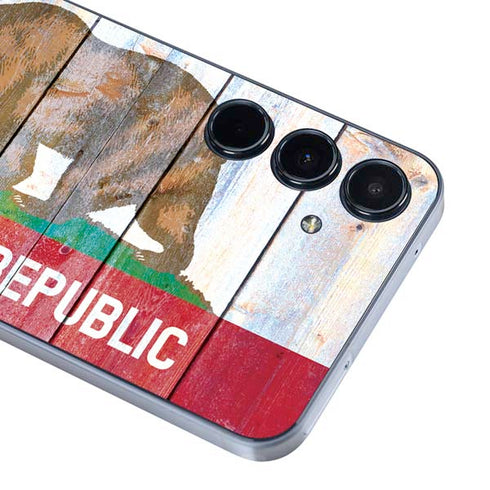 California Flag Light Wood Galaxy A35 5G Skin
