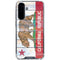 California Flag Light Wood Galaxy A36 5G Clear Case