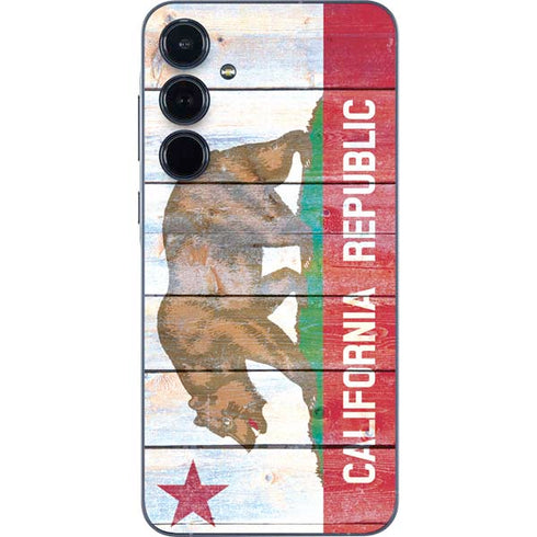 California Flag Light Wood Galaxy A36 5G Skin